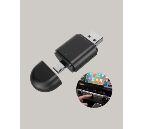 Kablosuz CarPlay Adaptörü – USB-A & Type-C Uyumlu Hızlı Bağlantı Cihazı