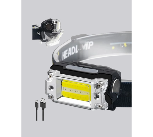 Kafa Lambası Led Fener Pratik Taşınabilir Ayarlanabilir USB Şarjlı