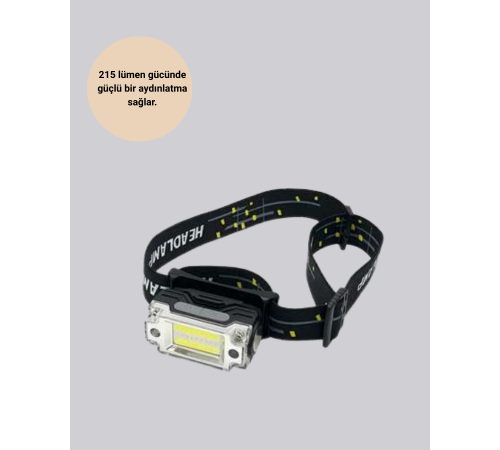 Kafa Lambası Led Fener Pratik Taşınabilir Ayarlanabilir USB Şarjlı