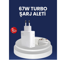 67 Watt Hızlı Şarj Adaptörü Samsung S20 S21 S22 S23 Uyumlu