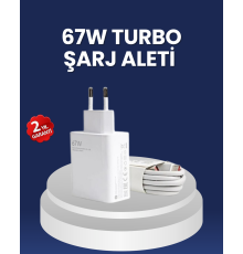 67 Watt Hızlı Şarj Adaptörü Samsung S20 S21 S22 S23 Uyumlu