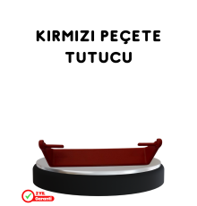 Kırmızı Peçete Tutucu Dayanıklı Duvar Tipi Kağıt Havlu Askısı