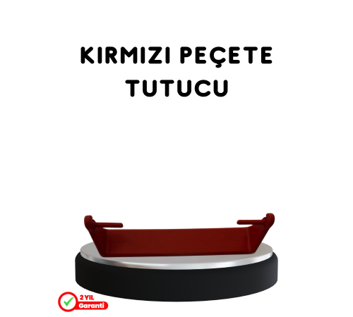 Kırmızı Peçete Tutucu Dayanıklı Duvar Tipi Kağıt Havlu Askısı