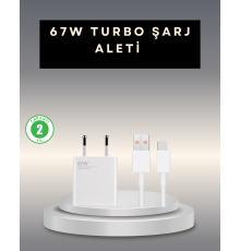67 Watt Type C Şarj Adaptörü  Poco X3 X4 X5 Pro Uyumlu