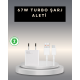 67 Watt Type C Şarj Adaptörü  Poco X3 X4 X5 Pro Uyumlu