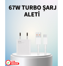 67 Watt Güçlü Şarj Aleti Samsung S23 Ultra S24 Uyumlu