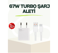 67 Watt Güçlü Çift Turbo Şarj Aleti iPhone 13 14 15 Pro Max Uyumlu
