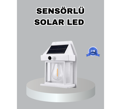 Üç Modlu Güneş Enerjili Duvar Lambası 1800mAh Bataryalı ve Hareket Sensörlü