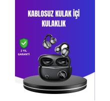 Ergonomik Klipsli Kablosuz Kulaklık – 30 Saat Pil ve Dokunmatik Kontrol Özelliği