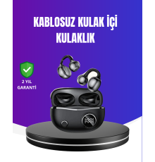 Ergonomik Klipsli Kablosuz Kulaklık – 30 Saat Pil ve Dokunmatik Kontrol Özelliği