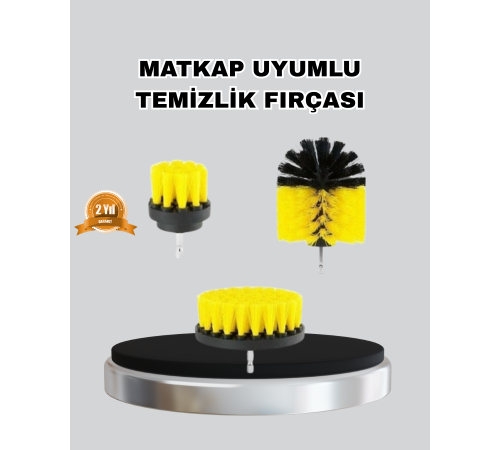 3 Parça Matkap Fırça Temizlik Seti – Her Yüzey İçin Güçlü ve Pratik Çözüm