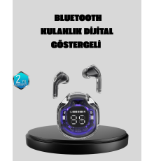 ENC Mikrofonlu Kablosuz Kulaklık Dokunmatik Kontrol ve LED Ekran Şarj Kutulu