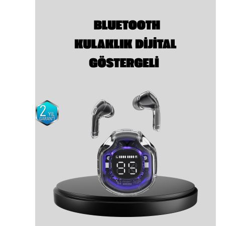 ENC Mikrofonlu Kablosuz Kulaklık Dokunmatik Kontrol ve LED Ekran Şarj Kutulu