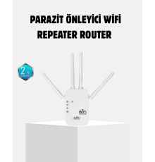 Antenli WiFi Repeater 300m2 Kapsama Alanı WPA3 Güvenlikli