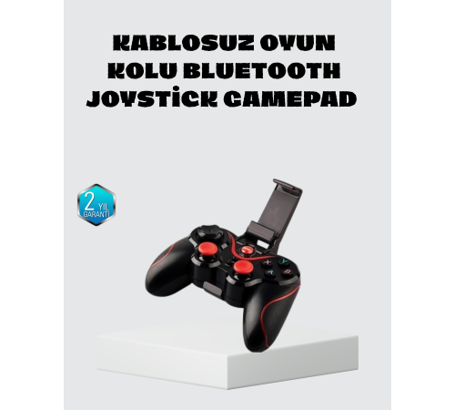 Kablosuz Bluetooth Oyun Kolu Mobil TV PC Uyumlu Ergonomik Tasarım