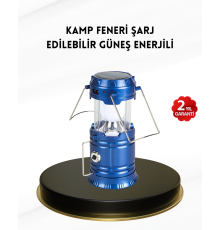 Solar Kamp Lambası Kızak Sistemli Şarjlı Taşınabilir Doğa Yürüyüşü Işığı