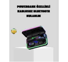 Kablosuz  Kulaklığı Powerbank Şarj Kutulu RGB 5.1