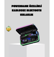 Kablosuz  Kulaklığı Powerbank Şarj Kutulu RGB 5.1