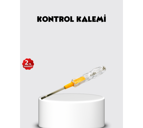 Neon Lambalı Elektrik Kontrol Kalemi Nikel Kaplama 110-220V