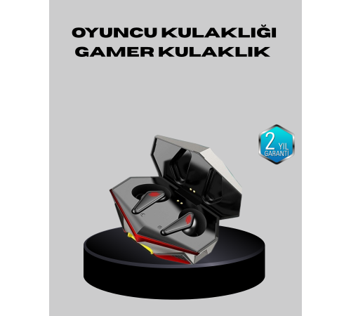 Bluetooth 5.0 Kablosuz Kulaklık LED Işıklı Silikonlu Tasarımlı