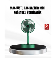 Şarjlı Mini Fan Katlanabilir 3 Hız Ayarlı Taşınabilir Tasarımlı