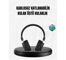 Kablosuz Bluetooth Kulak Üstü Kulaklık Kristal Ses Kalitesi ve Ergonomik Yapı