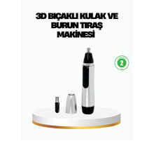 3D Bıçaklı Burun ve Kulak Tıraş Makinesi Pil ile Çalışan Taşınabilir Model