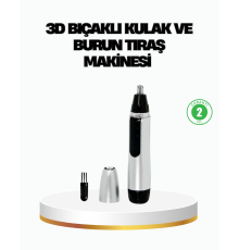 3D Bıçaklı Burun ve Kulak Tıraş Makinesi Pil ile Çalışan Taşınabilir Model