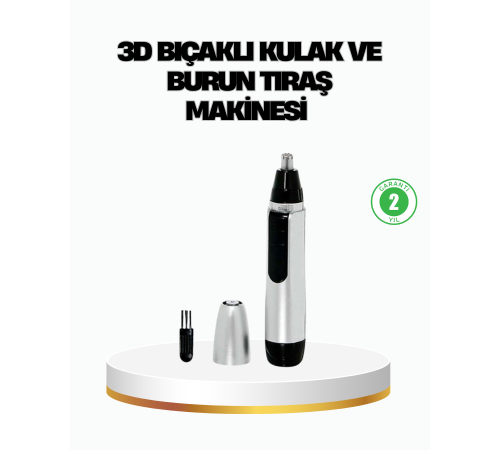 3D Bıçaklı Burun ve Kulak Tıraş Makinesi Pil ile Çalışan Taşınabilir Model