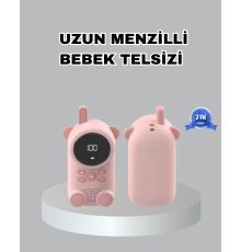 Şarjlı Bebek Telsizi Uzun Mesafe 22 Kanal LCD Ekran VOX Modu 400 mAh