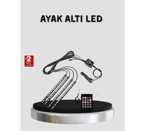 48 LED Araç İçi RGB Şerit Aydınlatma Müzik Senkron USB Kumandalı Set