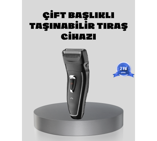 Erkek Tıraş Makinesi Kablosuz Kuru Tıraş Folyo Başlık Yıkanabilir Gövde