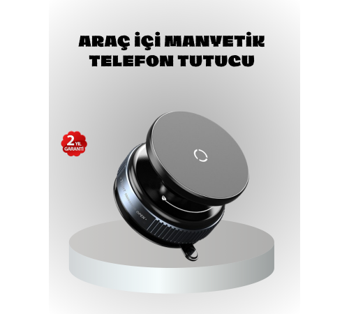 Mıknatıslı Araç Telefon Tutucu Vakum Teknolojili 360° Ayarlanabilir