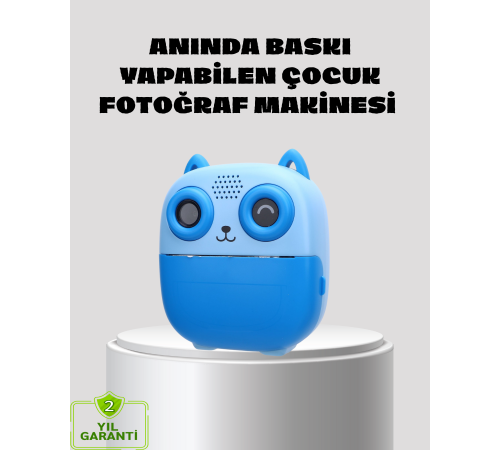 Anında Baskı Özellikli Çocuk Kamerası 48MP 1080P Çift Lens 32GB Destekli