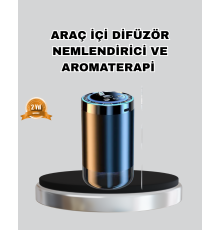 Aromaterapili Araç İçi Difüzör USB Bağlantılı ve Yıldız Işıklı
