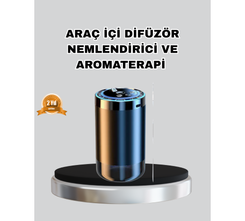 Aromaterapili Araç İçi Difüzör USB Bağlantılı ve Yıldız Işıklı