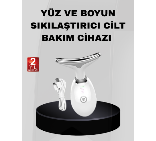 Kablosuz Şarjlı Yüz Sıkılaştırıcı Cihaz EMS Mikro Akım Anti-Aging Masaj Aleti