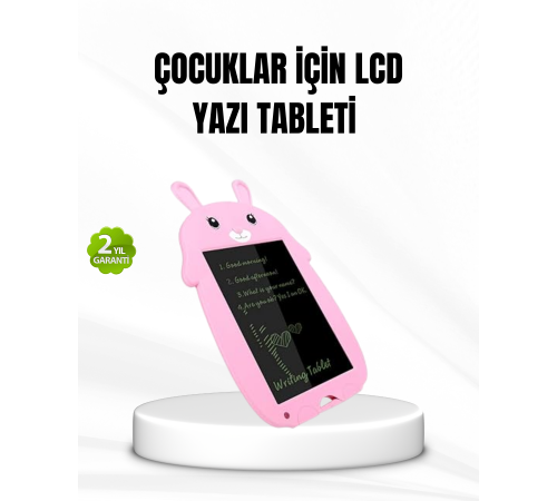 Esnek LCD Çizim Tableti Kağıtsız Yazı Tahtası Tek Tuş Silme Düğme Pilli