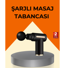 Şarjlı Kas Masaj Aleti 6 Kademe 4 Başlık Derin Doku EMS Titreşim Sporcu Masaj Tabancası