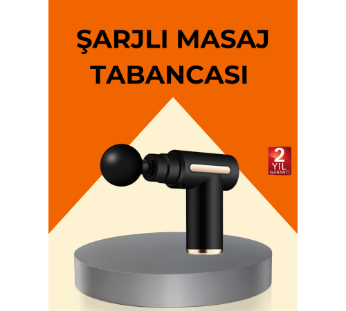 Şarjlı Kas Masaj Aleti 6 Kademe 4 Başlık Derin Doku EMS Titreşim Sporcu Masaj Tabancası