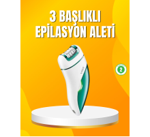Şarjlı 3’ü 1 Arada VGR Epilatör LED Işıklı Suya Dayanıklı Hassas Bölge Epilasyon Makinesi