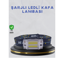 Kompakt LED Kafs Feneri USB Şarjlı Manyetik 2 Işık Modlu 215 Lümen