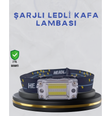 Kompakt LED Kafs Feneri USB Şarjlı Manyetik 2 Işık Modlu 215 Lümen