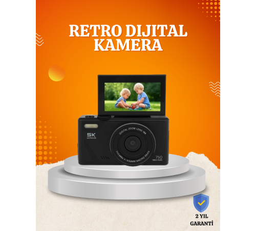 75MP 5K Video Destekli Dijital Kamera 18x Zoom Çok Eksenli Stabilizasyon
