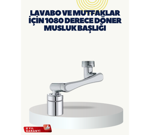 Çok Yönlü Dönebilen Musluk Başlığı 2 Fonksiyonlu Su Akışı