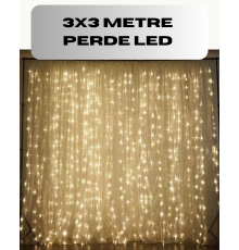3x3 Perde LED Işık Şelale Model Özel Gün Dekoratif Aydınlatma