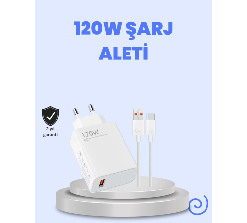 120 Watt Turbo Şarj Cihazı  Redmi Note 10 11 12 Uyumlu