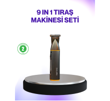 9’u 1 Arada Şarjlı Erkek Bakım Cihazı Saç Sakal Bıyık Ense Trimmer