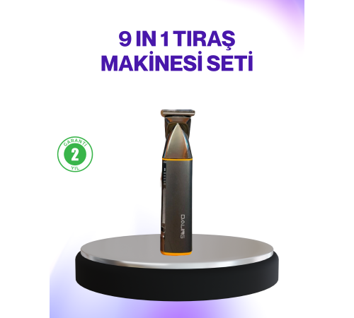 9’u 1 Arada Şarjlı Erkek Bakım Cihazı Saç Sakal Bıyık Ense Trimmer