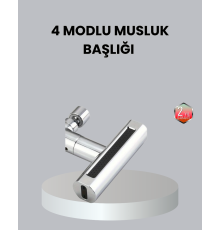 ABS Pirinç Alaşımlı Musluk Başlığı 4 Modlu 360° Dönebilen ve Ekonomik